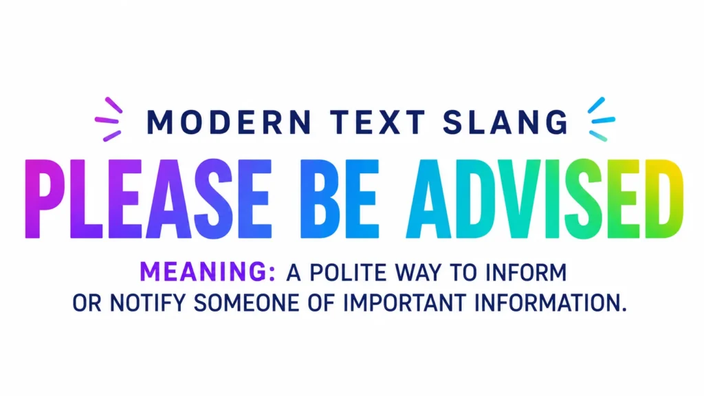 what-does-please-be-advised-mean